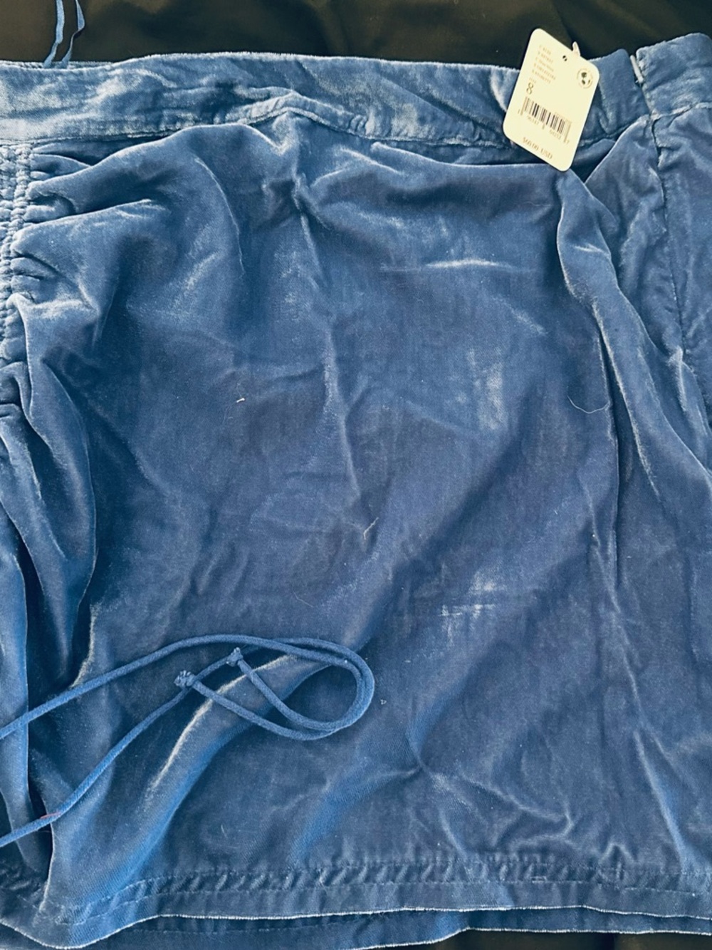 Free People Blue Velvet Mini Skirt